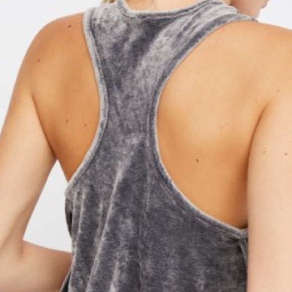 NEW Free People Gray Frenchie Velour Cami Tank - Picture 8 of 8